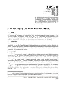 Pulp Freeness Test: Canadian Standard Method (TAPPI T 227)