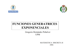 Funciones Generatrices Exponenciales en Matem&aacute;tica Discreta