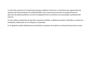 An&aacute;lisis Comparativo de Decretos Supremos en Educaci&oacute;n