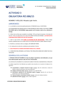 Actividad de Ergonomía: Peligros y Riesgos Laborales