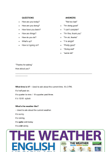 English Conversation & Weather Vocabulary for Beginners