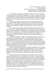 Psicoanálisis y Terapia de Juego: Enfoques en Niños y Adolescentes