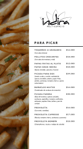 Men&uacute; de Restaurante: Aperitivos, Parrilla, Vinos y Postres