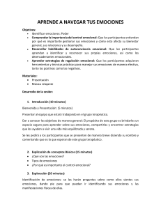 Aprende a Navegar tus Emociones: Gu&iacute;a de Taller