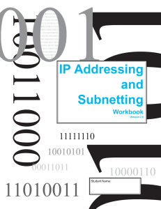 IP Addressing and Subnetting Workbook