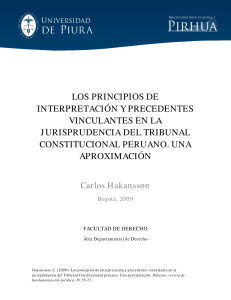 Principios de Interpretación y Precedentes en Perú