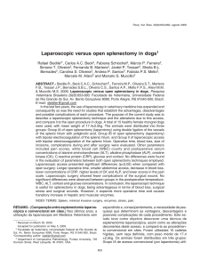 Laparoscopic vs Open Splenectomy in Dogs: A Comparative Study