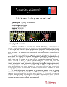 Gu&iacute;a Did&aacute;ctica La Lengua de las Mariposas: Cine y Educaci&oacute;n