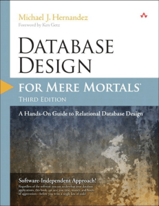 Database Design for Mere Mortals: Relational Database Guide