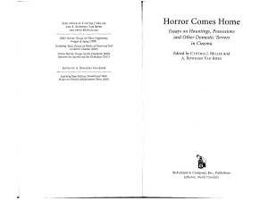 Horror Comes Home: Essays on Domestic Terror in Cinema