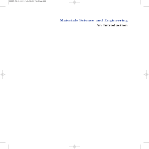 Materials Science and Engineering: An Introduction