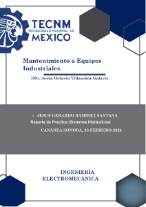 Informe de Mantenimiento de Bomba Hidr&aacute;ulica - Ing. Electromec&aacute;nica