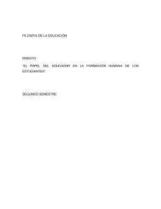 El Papel del Educador: Formaci&oacute;n Humana de Estudiantes