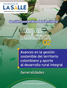 Gesti&oacute;n Sostenible del Territorio en Colombia: Gu&iacute;a Did&aacute;ctica