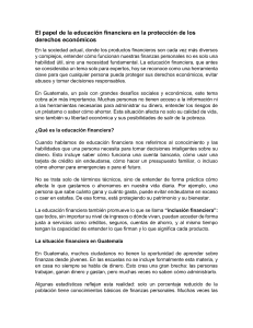 Educaci&oacute;n Financiera y Derechos Econ&oacute;micos en Guatemala