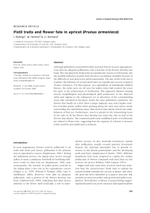 Apricot Pistil Traits & Flower Fate: A Research Article