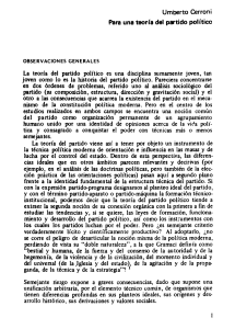 Teor&iacute;a del Partido Pol&iacute;tico: An&aacute;lisis de Umberto Cerroni