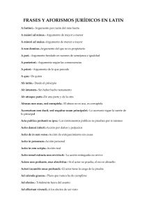Frases y Aforismos Jur&iacute;dicos Latinos: Definiciones y Uso