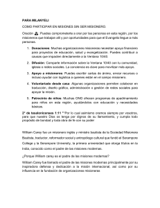 Participar en Misiones Sin Ser Misionero: Gu&iacute;a y Reflexiones