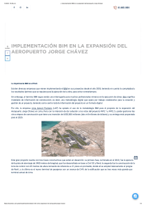 Implementaci&oacute;n BIM en Aeropuerto Jorge Ch&aacute;vez