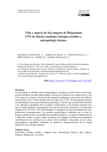 Vida y muerte en Brigantium: An&aacute;lisis isot&oacute;pico y forense