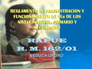 Reglamento de Administraci&oacute;n y Funcionamiento de UEs