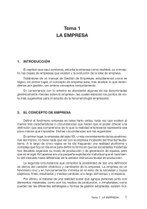 Tema 1: La Empresa - Fundamentos de Gestión
