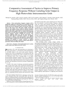 Frequency Response in High PV Grids: Tactics & Assessment