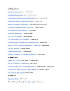 Left-Libertarianism Reading List: Markets, Equality, & Freedom