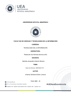 Tipos de Informes T&eacute;cnicos: Gu&iacute;a Universitaria