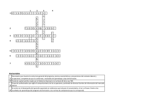 Crucigrama: Diseño Curricular y Formación Profesional