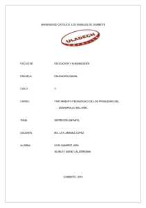 Depresi&oacute;n Infantil: Tesis sobre Tratamiento Pedag&oacute;gico