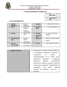 Plan de Desarrollo Curricular - Educación Inicial Comunitaria