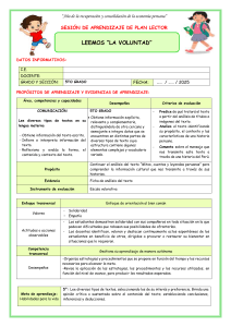 Plan de Clase: La Voluntad - 5to Grado