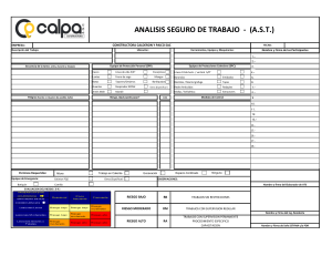 Formulario AST: Análisis de Seguridad en el Trabajo en Construcción