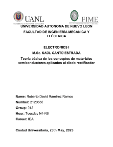 Semiconductores y Diodo Rectificador: Teoría Básica