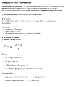 Energía Potencial Electrostática: Guía y Fórmulas Clave