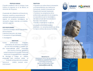 Maestría en Dirección de Proyectos - UNAH POSFACE