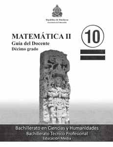Gu&iacute;a del Docente Matem&aacute;tica II - D&eacute;cimo Grado