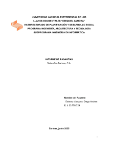 Informe de Pasant&iacute;as: Asistencia T&eacute;cnica con Chatbot