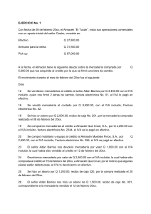 Ejercicio Contable: Almacén El Tucán - Febrero 20xx