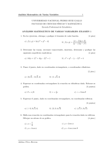 Examen An&aacute;lisis Matem&aacute;tico Varias Variables - Universidad