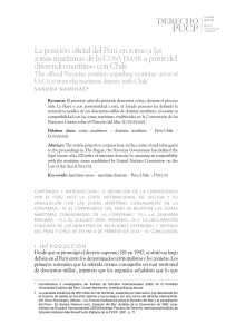 Posición de Perú sobre Zonas Marítimas CONVEMAR: Disputa con Chile