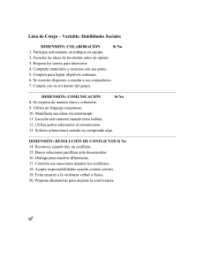 Lista de Cotejo: Habilidades Sociales y Autonom&iacute;a