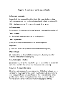 Plantilla Informe Lectura Fuente Especializada