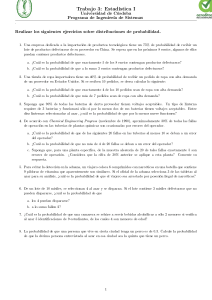 Estad&iacute;stica I: Ejercicios de Distribuciones de Probabilidad
