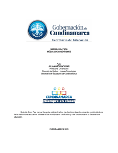 Manual de Ayuda Módulo Ausentismos Cundinamarca Siempre en Clase
