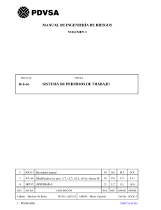 PDVSA: Sistema de Permisos de Trabajo - Manual de Riesgos