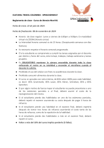 Reglamento Curso Alem&aacute;n B1 - Cultural Travel Colombia