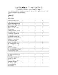 Escala de Wilson de Fantas&iacute;as Sexuales: Cuestionario